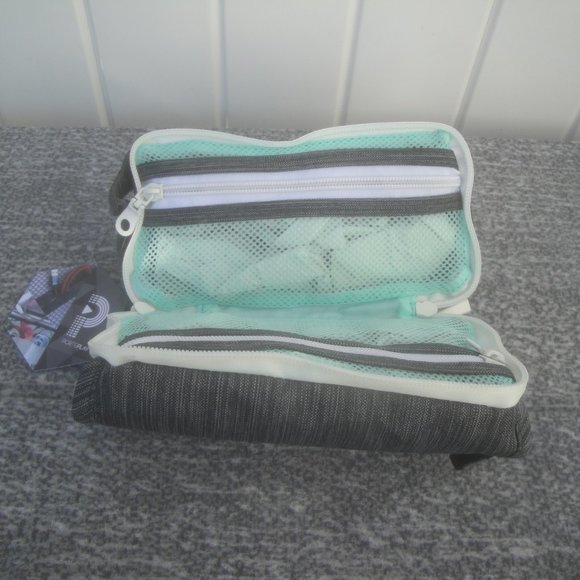 Porte Play Small Electronic and Beauty Organizer Gray Mint NEW with Tags - Picture 3 of 9